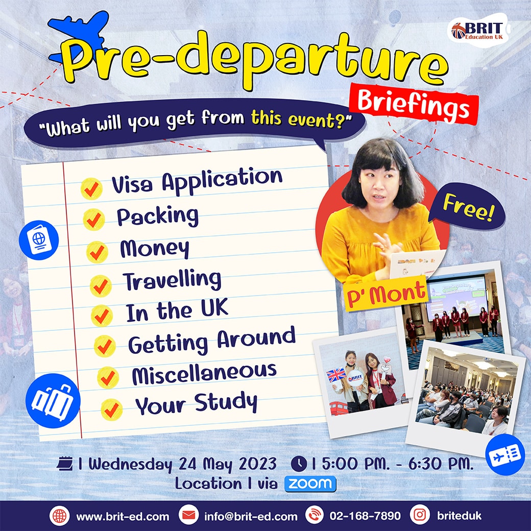 Pre-Departure เตรียมตัวให้พร้อมก่อนไปเรียนต่อ UK